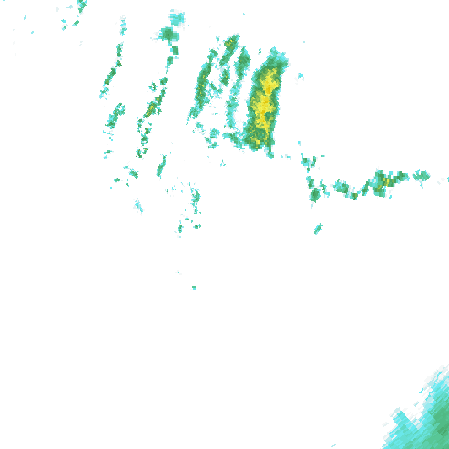 Tutkakuva sateen
            intensiteettistä Etelä-Suomessa kello 4.40