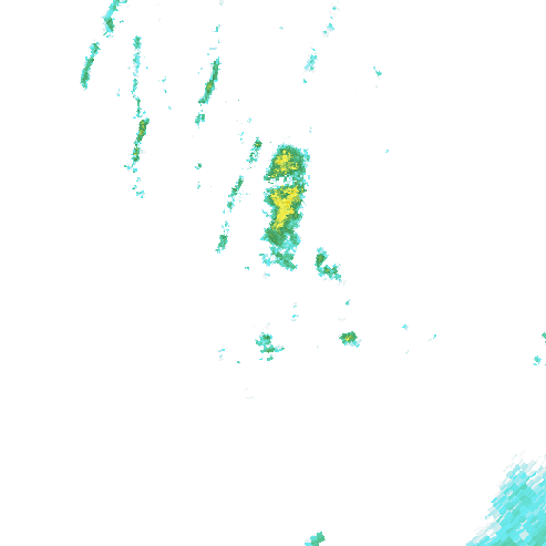 Tutkakuva sateen
            intensiteettistä Etelä-Suomessa kello 5.55