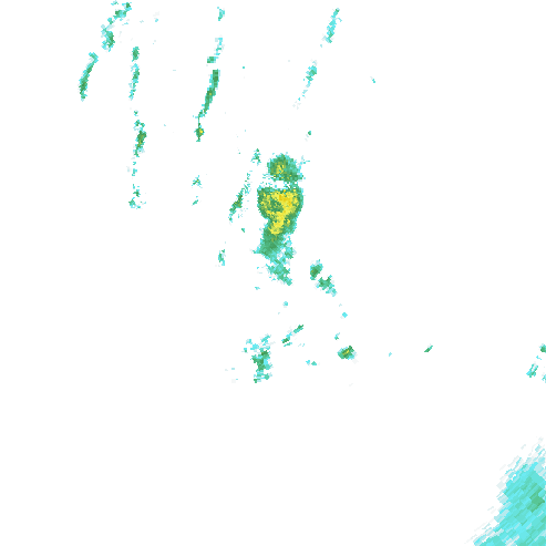 Tutkakuva sateen
            intensiteettistä Etelä-Suomessa kello 6.05