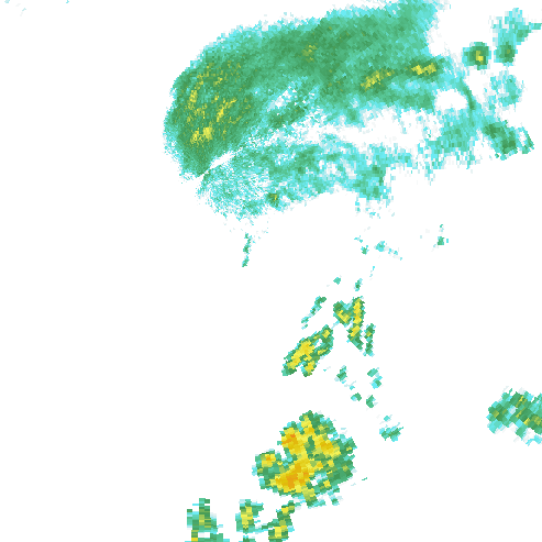 Tutkakuva sateen
            intensiteettistä Etelä-Suomessa kello 5.00