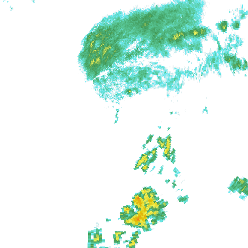 Tutkakuva sateen
            intensiteettistä Etelä-Suomessa kello 5.05