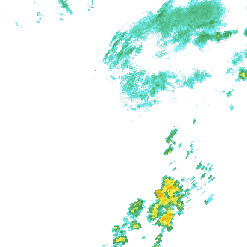 Tutkakuva sateen
            intensiteettistä Etelä-Suomessa kello 5.35