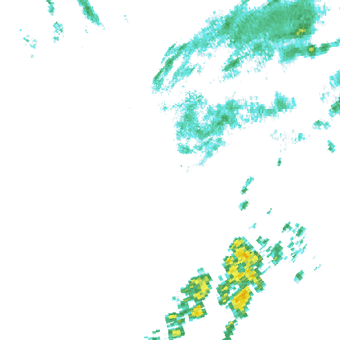 Tutkakuva sateen
            intensiteettistä Etelä-Suomessa kello 5.45