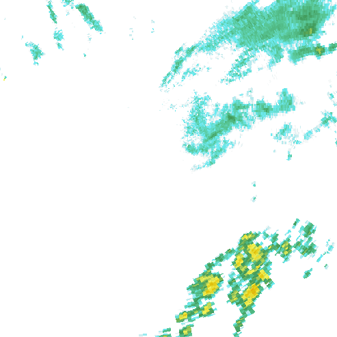 Tutkakuva sateen
            intensiteettistä Etelä-Suomessa kello 5.55