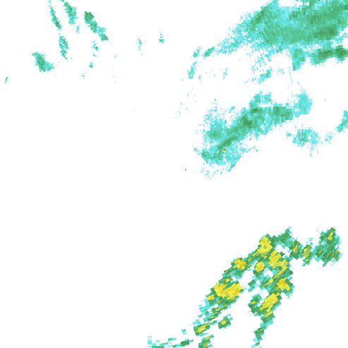 Tutkakuva sateen
            intensiteettistä Etelä-Suomessa kello 6.05