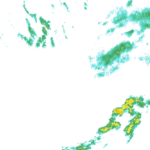 Tutkakuva sateen
            intensiteettistä Etelä-Suomessa kello 6.35