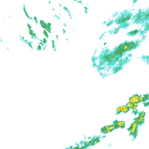 Tutkakuva sateen
            intensiteettistä Etelä-Suomessa kello 6.45