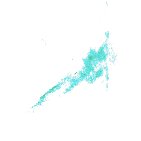 Tutkakuva sateen
            intensiteettistä Etelä-Suomessa kello 7.40
