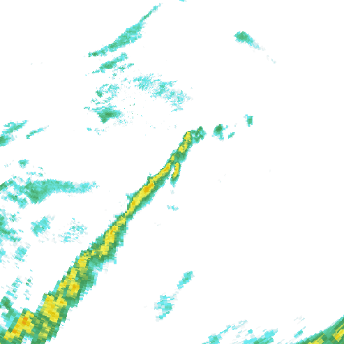 Tutkakuva sateen
            intensiteettistä Etelä-Suomessa kello 8.10