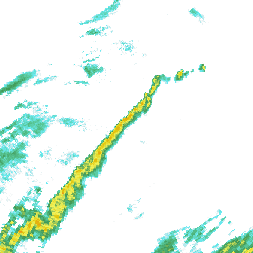 Tutkakuva sateen
            intensiteettistä Etelä-Suomessa kello 8.20