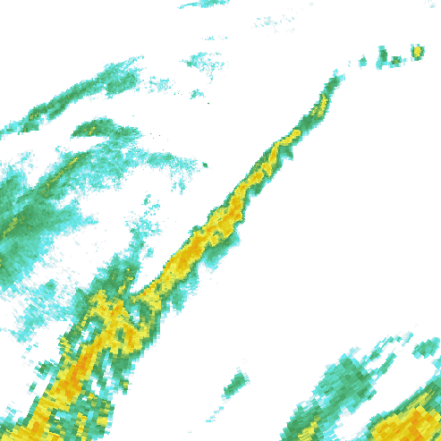 Tutkakuva sateen
            intensiteettistä Etelä-Suomessa kello 8.40