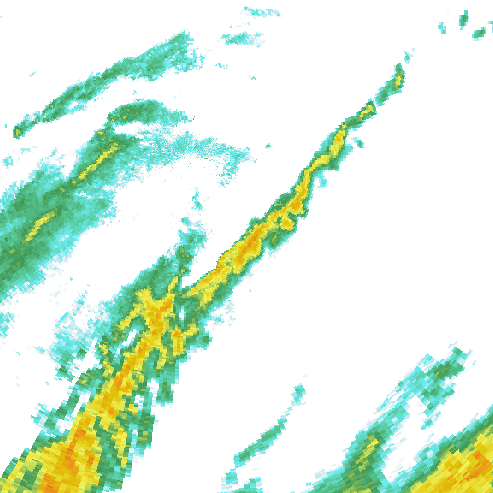 Tutkakuva sateen
            intensiteettistä Etelä-Suomessa kello 8.50