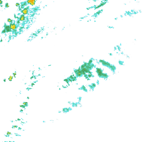 Tutkakuva sateen
            intensiteettistä Etelä-Suomessa kello 20.40