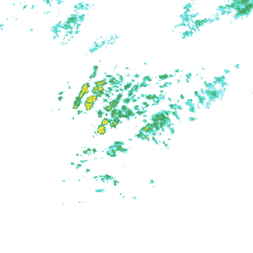 Tutkakuva sateen
            intensiteettistä Etelä-Suomessa kello 21.20