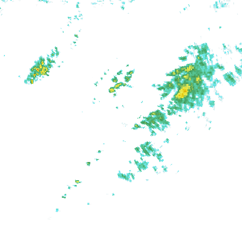 Tutkakuva sateen
            intensiteettistä Etelä-Suomessa kello 21.45