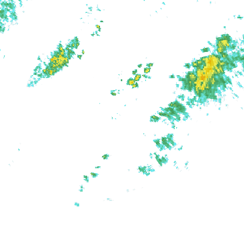 Tutkakuva sateen
            intensiteettistä Etelä-Suomessa kello 21.55