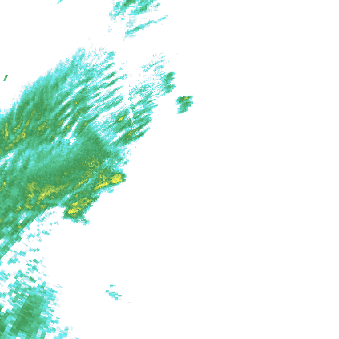 Tutkakuva sateen
            intensiteettistä Etelä-Suomessa kello 0.15