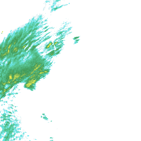Tutkakuva sateen
            intensiteettistä Etelä-Suomessa kello 0.25