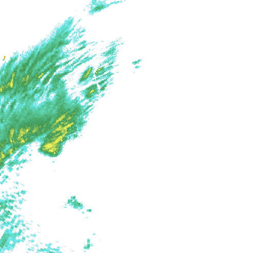 Tutkakuva sateen
            intensiteettistä Etelä-Suomessa kello 0.35