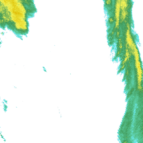 Tutkakuva sateen
            intensiteettistä Etelä-Suomessa kello 11.50
