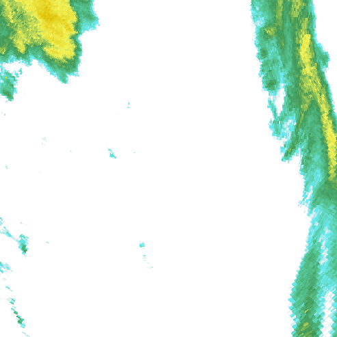 Tutkakuva sateen
            intensiteettistä Etelä-Suomessa kello 12.00