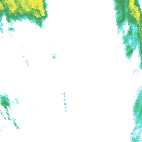 Tutkakuva sateen
            intensiteettistä Etelä-Suomessa kello 12.20