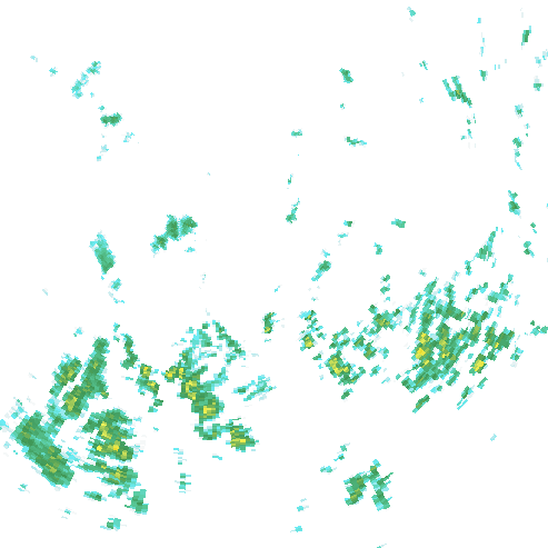 Tutkakuva sateen
            intensiteettistä Etelä-Suomessa kello 1.50