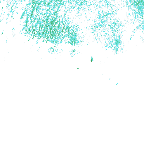 Tutkakuva sateen
            intensiteettistä Etelä-Suomessa kello 5.15