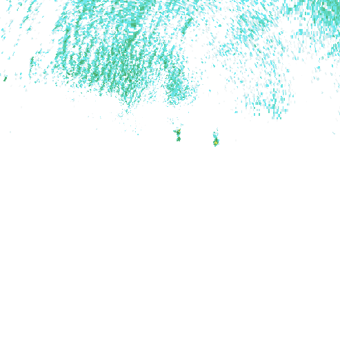 Tutkakuva sateen
            intensiteettistä Etelä-Suomessa kello 5.35