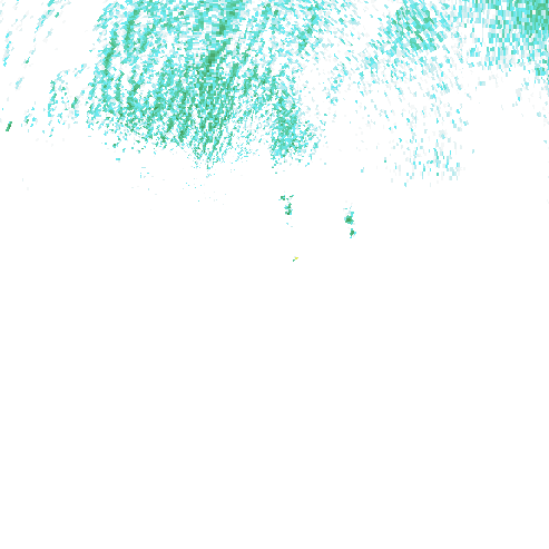 Tutkakuva sateen
            intensiteettistä Etelä-Suomessa kello 5.50