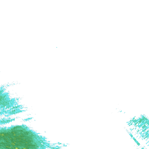 Tutkakuva sateen
            intensiteettistä Etelä-Suomessa kello 18.35