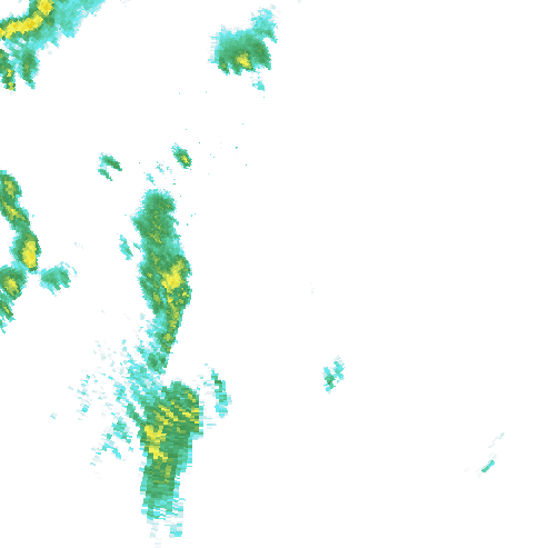 Tutkakuva sateen
            intensiteettistä Etelä-Suomessa kello 21.15