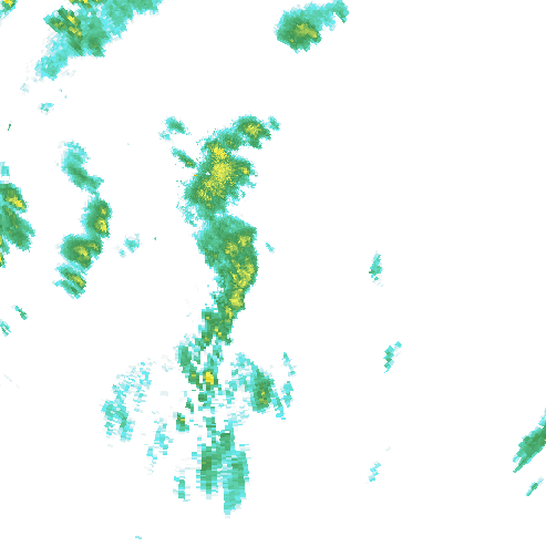 Tutkakuva sateen
            intensiteettistä Etelä-Suomessa kello 21.30