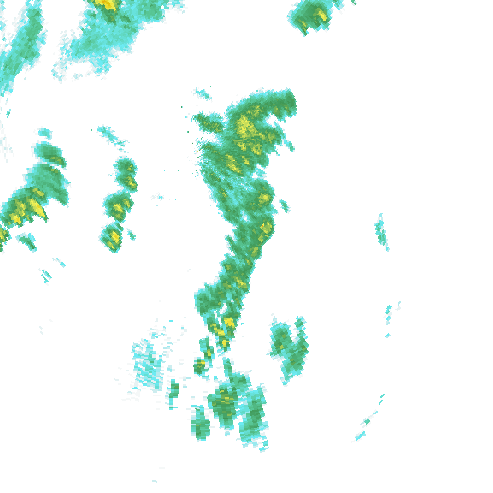 Tutkakuva sateen
            intensiteettistä Etelä-Suomessa kello 21.40