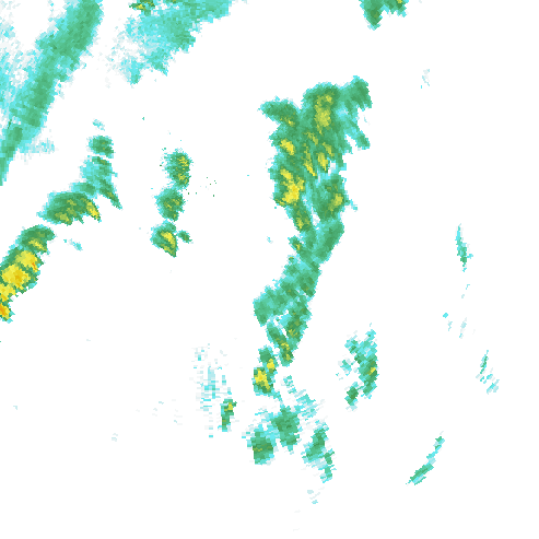 Tutkakuva sateen
            intensiteettistä Etelä-Suomessa kello 21.50