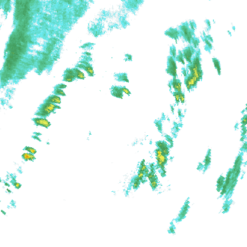 Tutkakuva sateen
            intensiteettistä Etelä-Suomessa kello 22.10