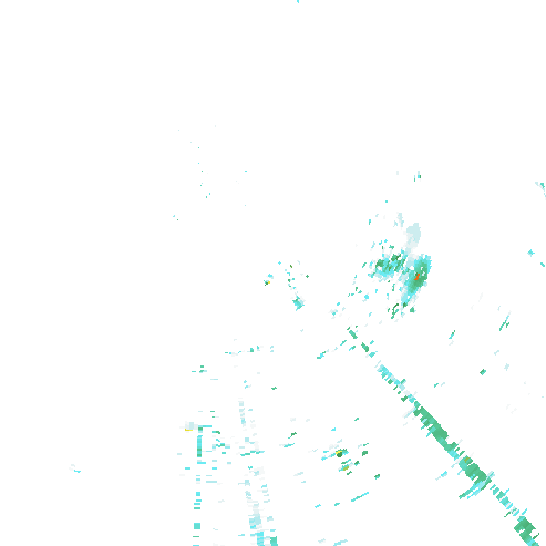 Tutkakuva sateen
            intensiteettistä Etelä-Suomessa kello 8.40