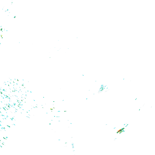 Tutkakuva sateen
            intensiteettistä Etelä-Suomessa kello 9.15