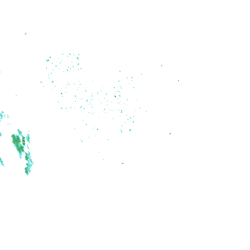 Tutkakuva sateen
            intensiteettistä Etelä-Suomessa kello 21.55