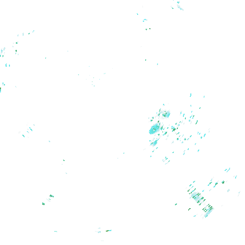 Tutkakuva sateen
            intensiteettistä Etelä-Suomessa kello 6.50