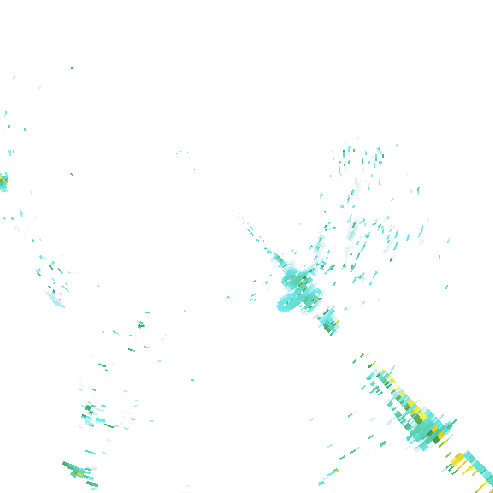 Tutkakuva sateen
            intensiteettistä Etelä-Suomessa kello 7.20