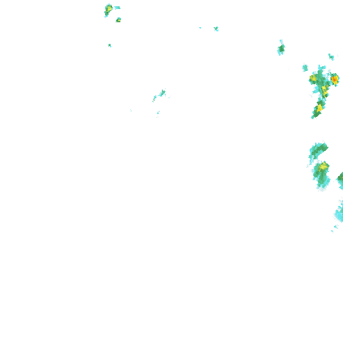 Tutkakuva sateen
            intensiteettistä Etelä-Suomessa kello 20.15