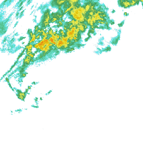 Tutkakuva sateen
            intensiteettistä Etelä-Suomessa kello 9.45