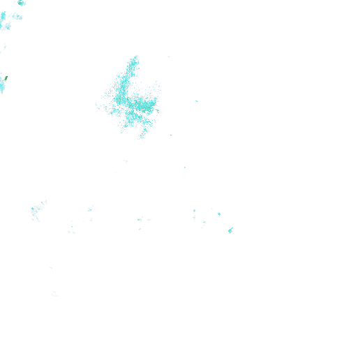 Tutkakuva sateen
            intensiteettistä Etelä-Suomessa kello 16.55